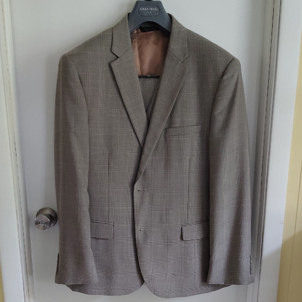 Classic Gray Plaid Men's Blazer by [Brand]